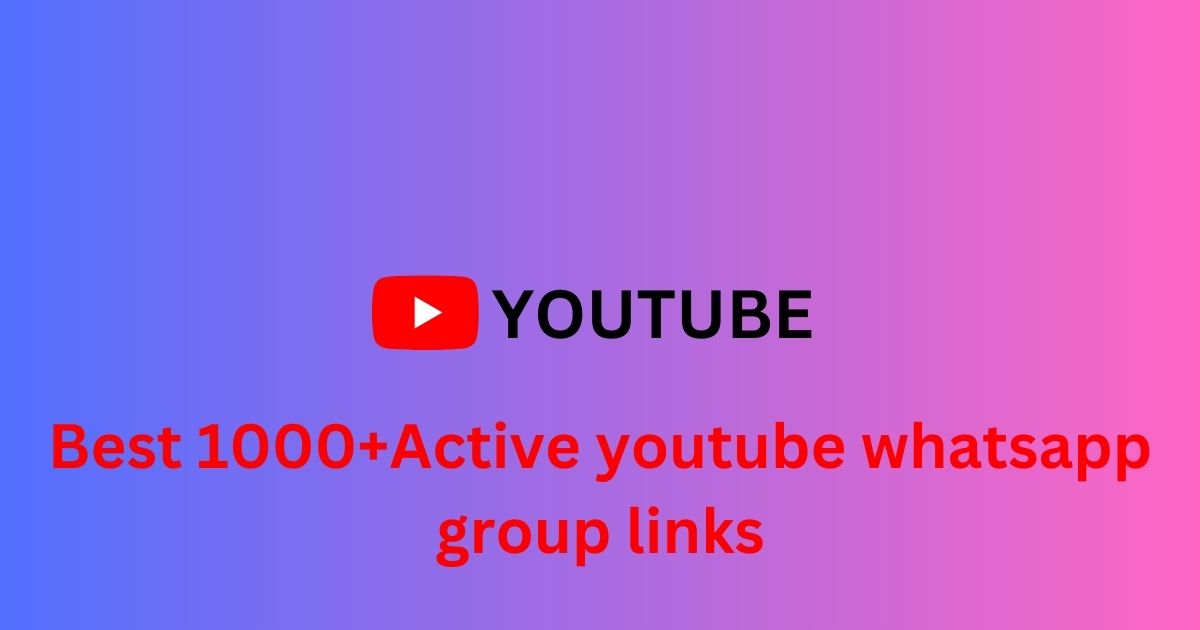 Active youtube whatsapp group links