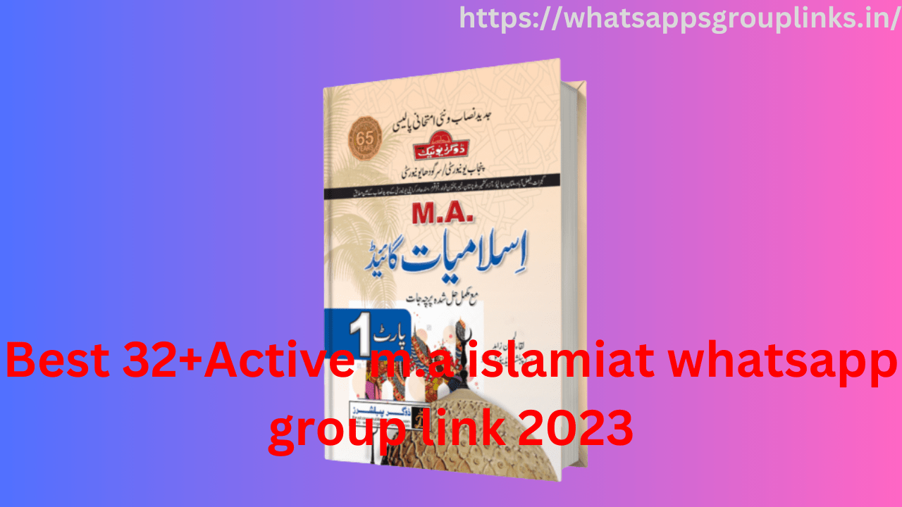 m.a islamiat whatsapp group link