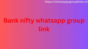 Bank nifty whatsapp group link