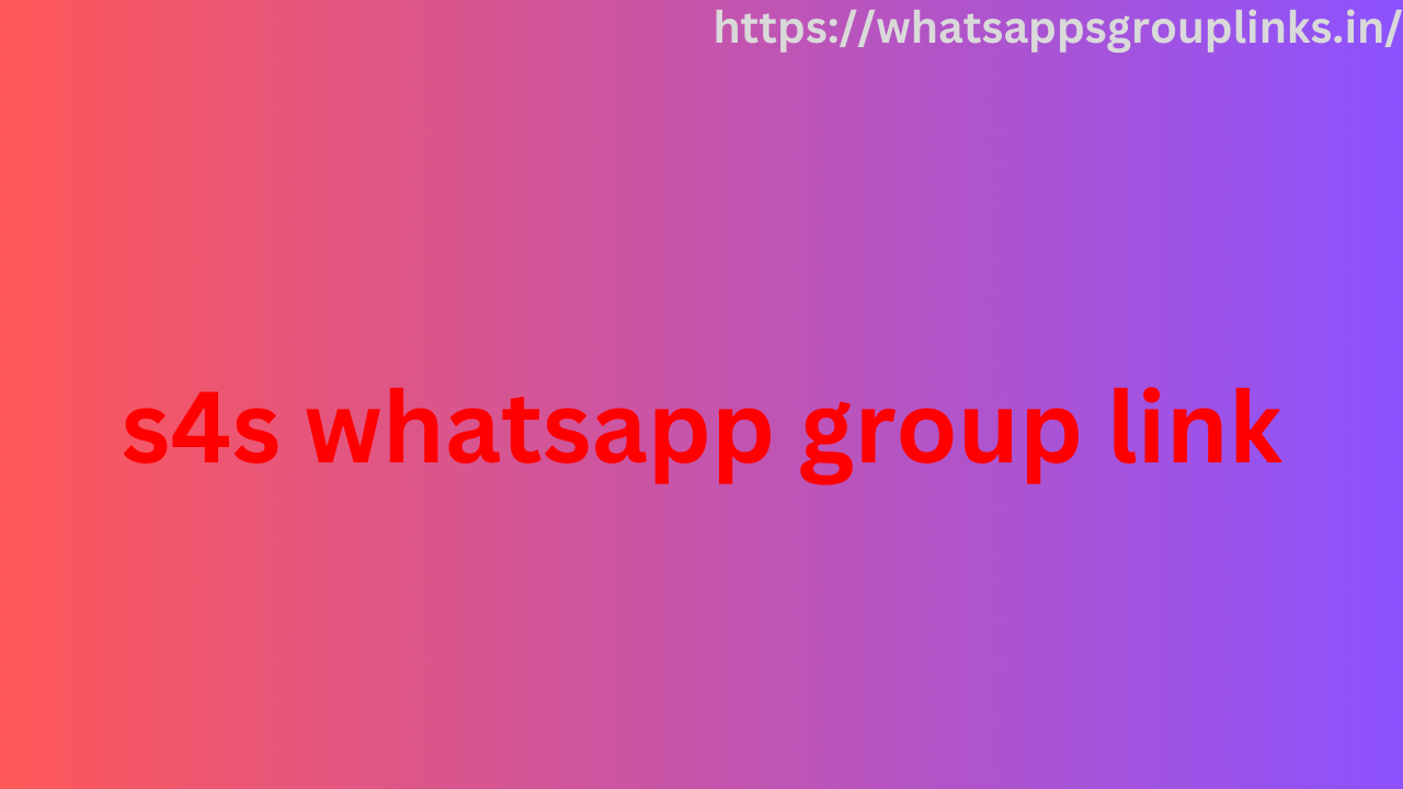 s4s whatsapp group link