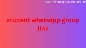 student whatsapp group link