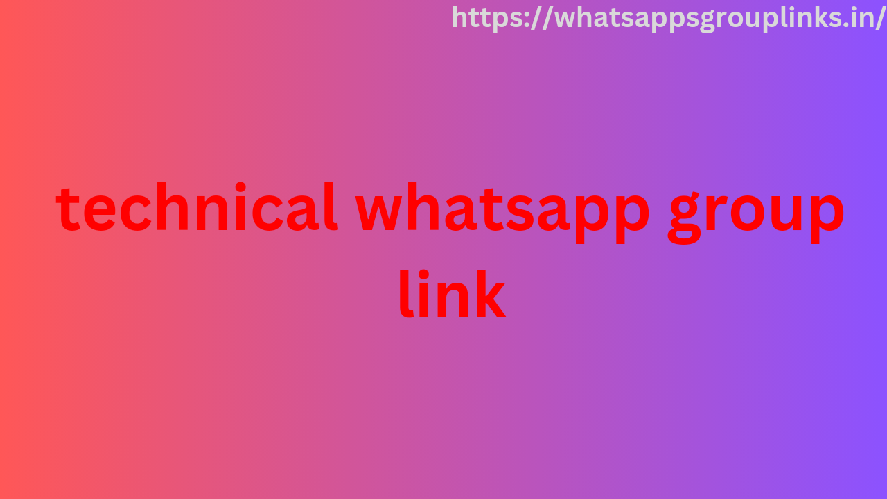 technical whatsapp group link